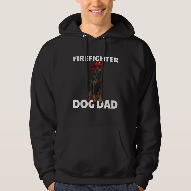 Moletom Firefighter Dad Dog Doberman Mom Women Dog  Puppy (Frente)