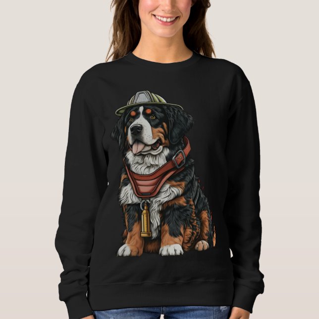 Moletom FireFighter Dog For Bernese Mountain Dad Fire Figh (Frente)