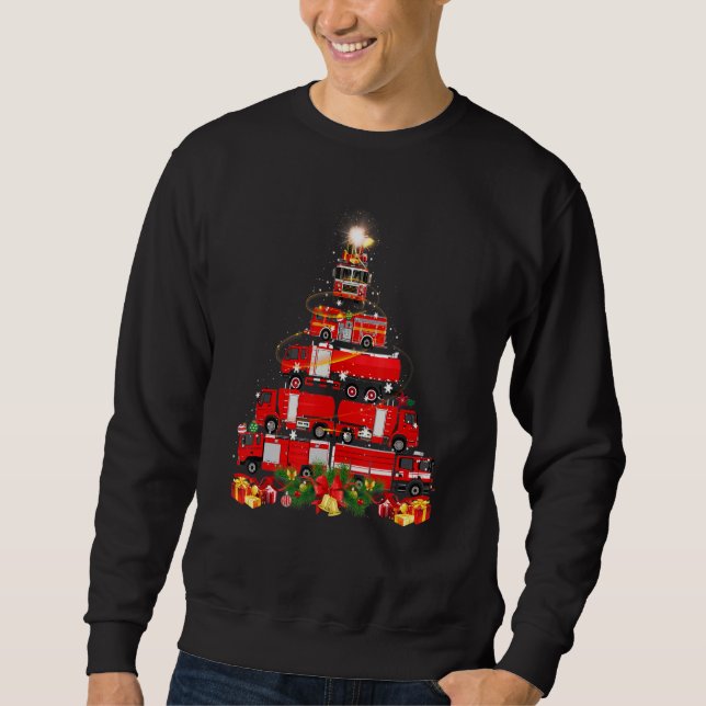 Moletom Firefighter Fire Truck Christmas Tree Xmas (Frente)
