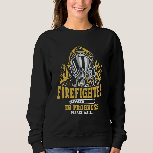 Moletom Firefighter In Progress Fireman Apparel Firefighti (Frente)