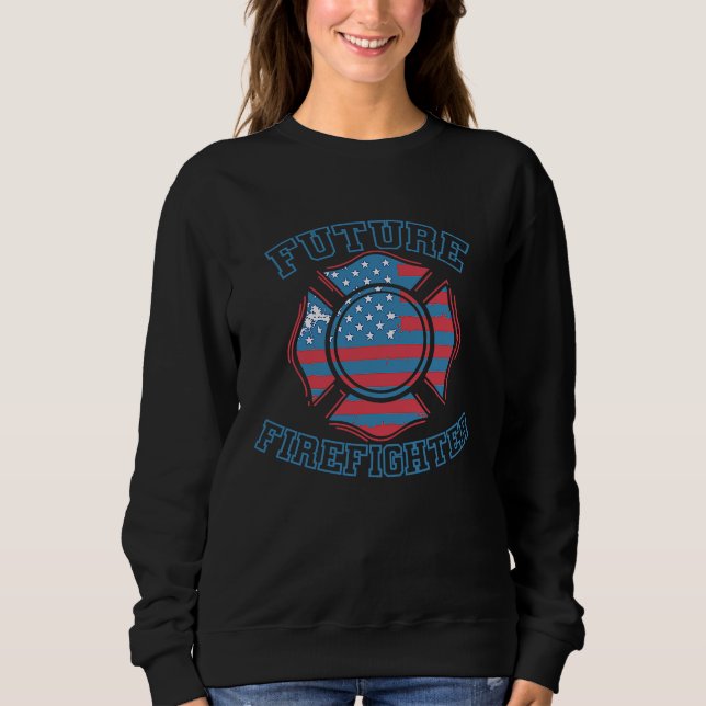 Moletom Firefighter USA Flag Future Firefighter (Frente)