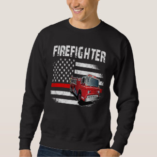 Moletom Fireman American Flag Red Line US Firefighter Patr
