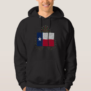 Moletom Fireworks Texas Flag Patriótico Texan Ordenado Tex