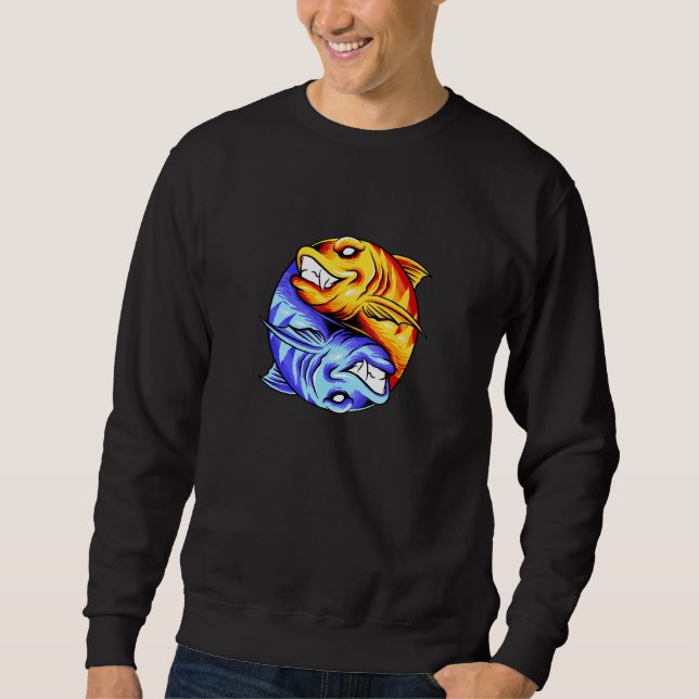 Moletom Fish Yin Yang Design, Pesca Ying Yang Good E Ba (Frente)