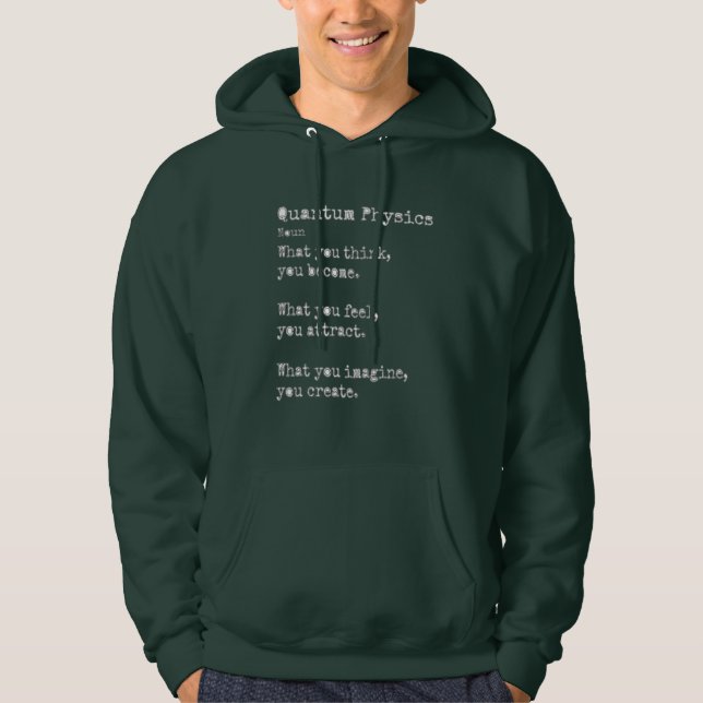 Moletom Física Quântica: Hoodies Escuro (Frente)