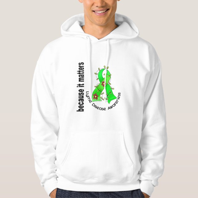 Moletom Fita 3 da flor da DOENÇA de LYME (Frente)
