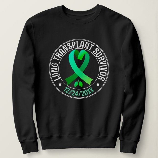 Moletom Fita Verde Personalizada Sobrevivente de Transplan (Frente do Design)