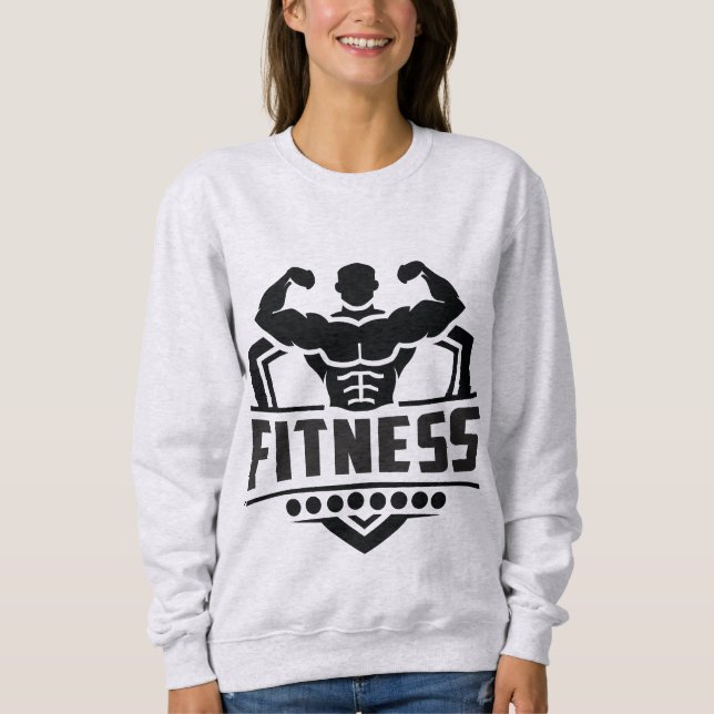 Moletom Fitness Motivation Graphic | Strong & Active Life (Frente)