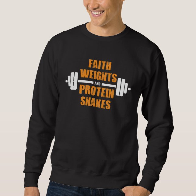 Moletom Fitness Tees  Faith Weights Protein Shakes (Frente)
