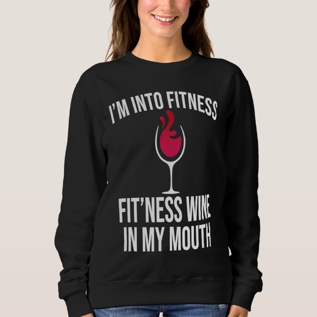 Moletom Fitness Wine In Mouth Drinking  Drinker Sayings Gr (Frente)