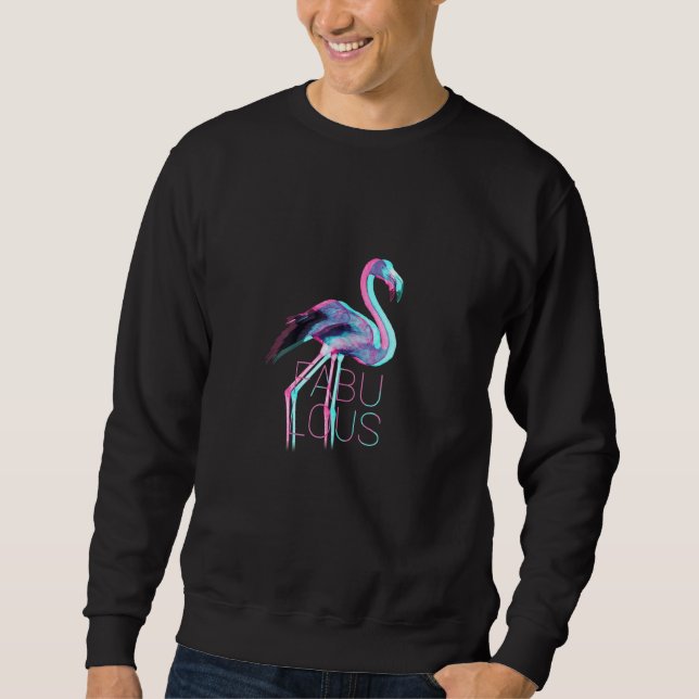 Moletom Flamingo 3d, cor-de-rosa, mulheres animais (Frente)