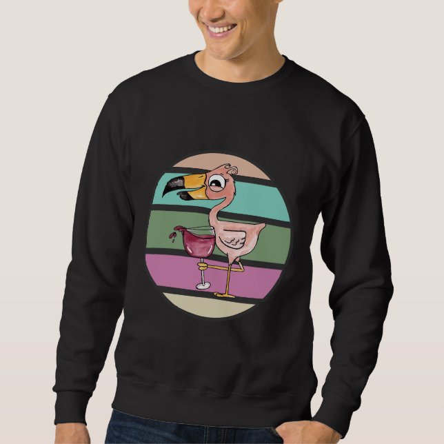 Moletom Flamingo Bebendo (Frente)