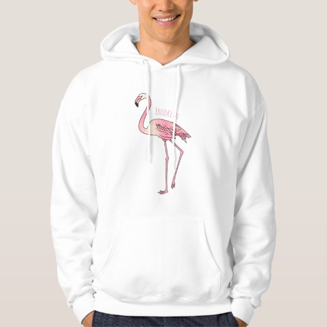 Moletom Flamingo bird cartoon illustration  (Frente)