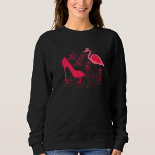 Moletom Flamingo Bird Queen Party Stiletto Rosa High Heel