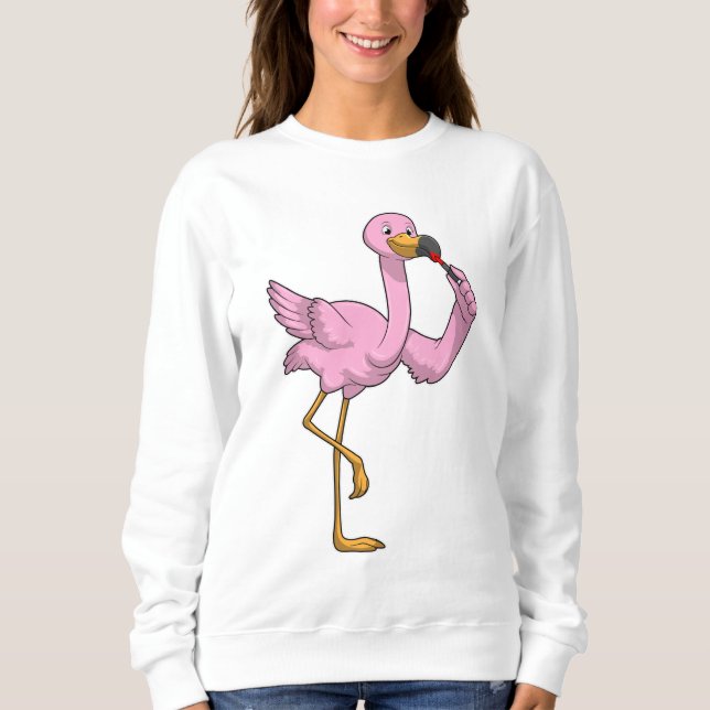 Moletom Flamingo com Lábios Rosados (Frente)