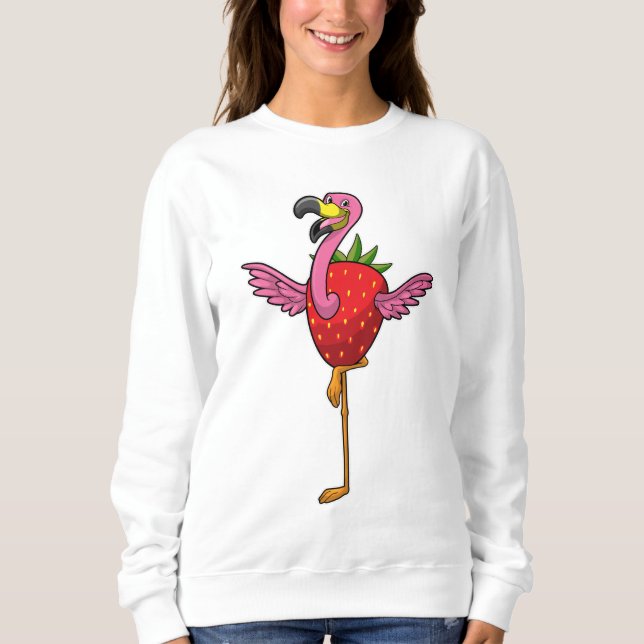 Moletom Flamingo com morango (Frente)