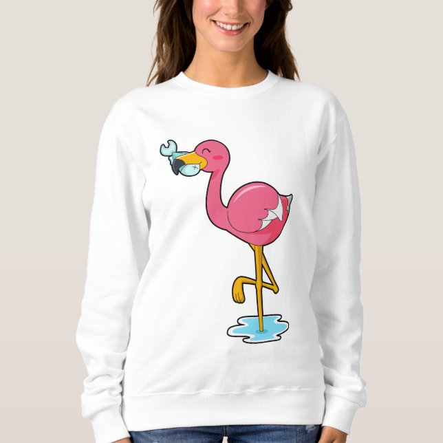 Moletom Flamingo com Peixe (Frente)