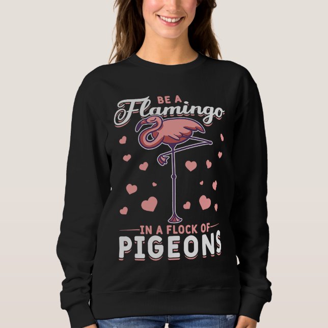 Moletom Flamingo & Pigeon Dove Columbidae Birds (Frente)