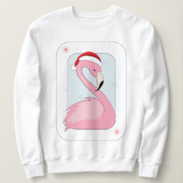 Moletom Flamingo rosa no Santa Hat