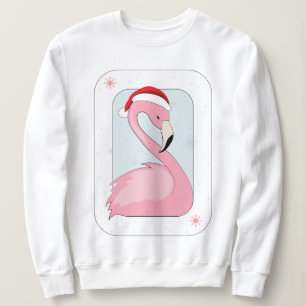Moletom Flamingo rosa no Santa Hat