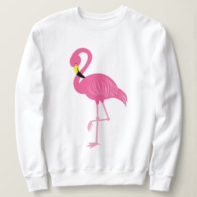 Moletom Flamingo Rosa Quente (Frente do Design)
