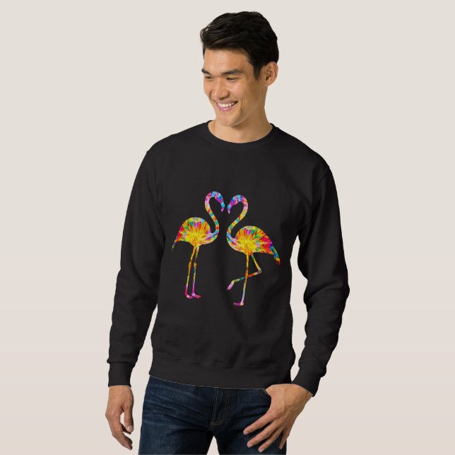 MOLETOM FLAMINGO TIE DYE (Frente Completa)