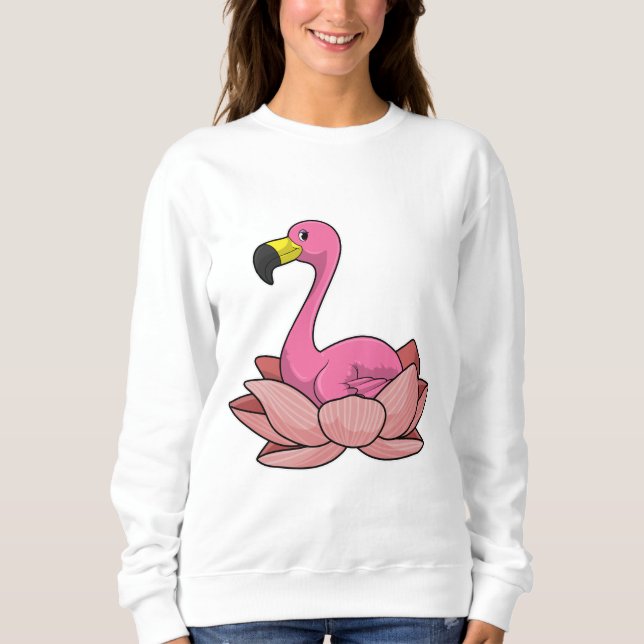 Moletom Flamingo with Lotus flower (Frente)