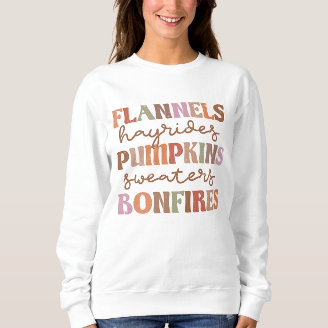 Moletom Flannels Pumpkins Bonfire (Frente)