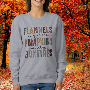 Moletom Flannes, Pumkins, Hayrides, Bonfire, Fall