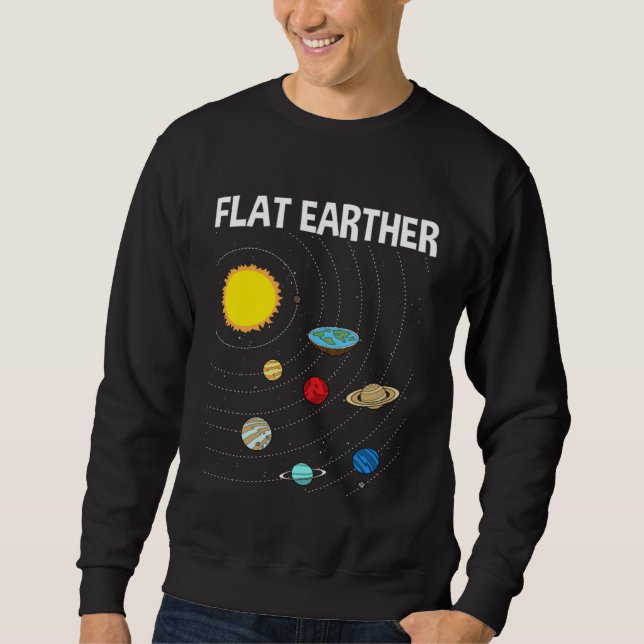 Moletom Flat Earther Flat Earth Map Conspiracy  1 (Frente)