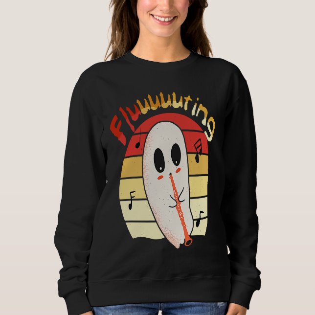 Moletom Flauta de Fantasma de Halloween Fofa e Divertida & (Frente)