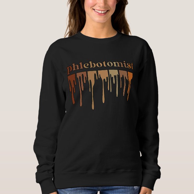 Moletom Flebotomista Preto Flebotomia Afro-Americana (Frente)