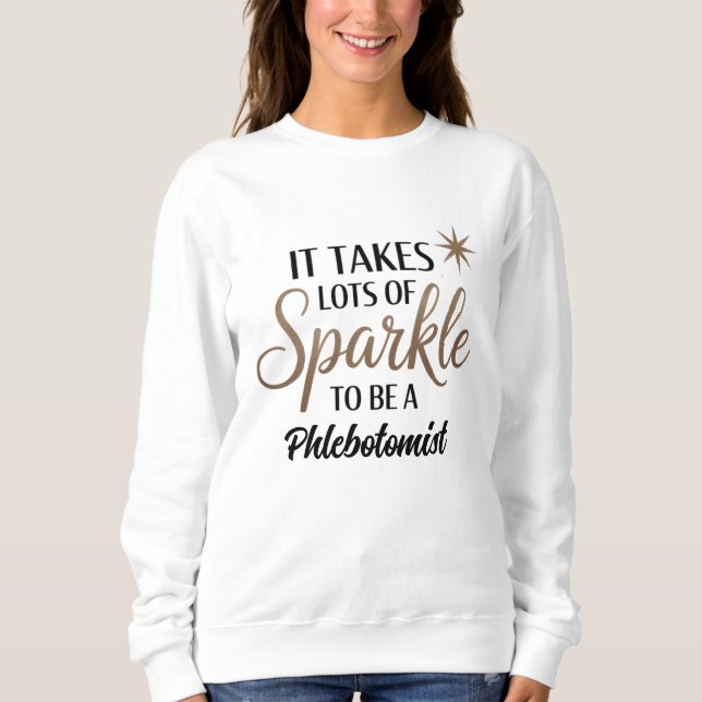 Moletom Flebotomista Sparkle Sweatshirt - Bonito presente (Frente)