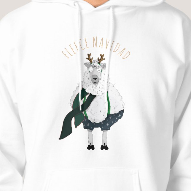Moletom 'Fleece Navidad' Diversão Ovelha Cartoon Pun  (Criador carregado)