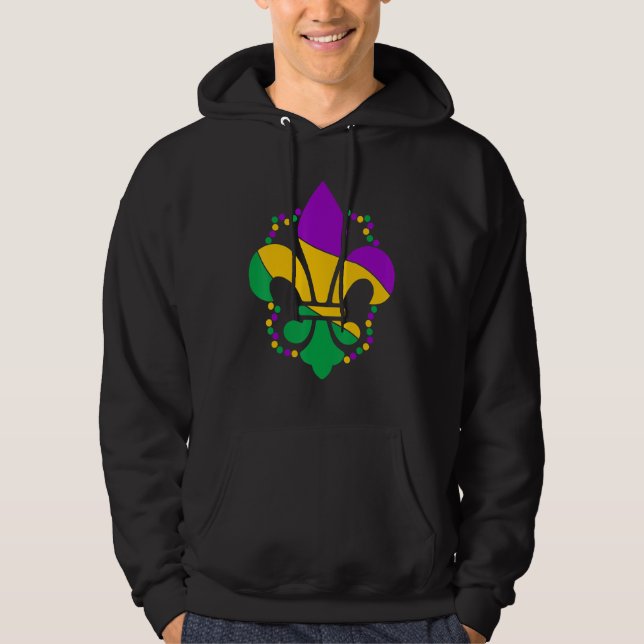 Moletom Fleur De Lis Glitter Efeito Mardi Gras 2 (Frente)