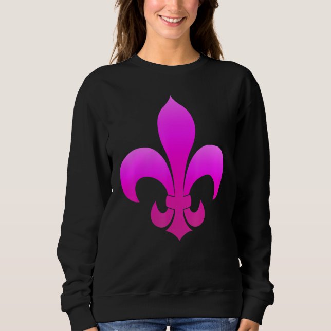 Moletom Fleur De Lis Glitter Efeito Mardi Gras 3 (Frente)