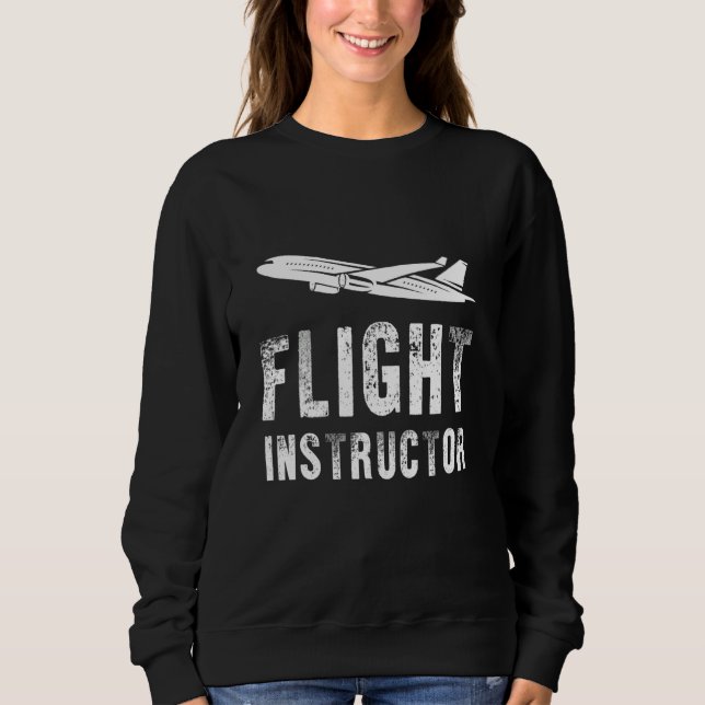 Moletom Flight Instructor  Airplane Pilot Flying (Frente)