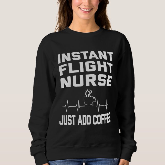 Moletom Flight Nurse Coffee Lover Coffee Humor Funny EKG (Frente)