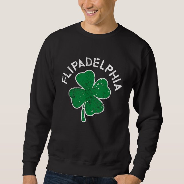 Moletom Flipadelphia Philadelphia Lucky C St Patrick's Day (Frente)
