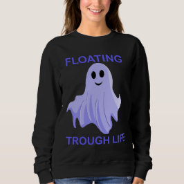 Moletom Floating Through Life Cute Ghost