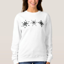 Moletom Flocos de neve de Natal Design preto