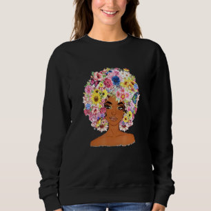 Moletom Flor Afro-Mulher Negra Rainha-Africana Mel