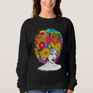 Moletom Flor Afro-Mulher Negra Rainha-Africana Mel