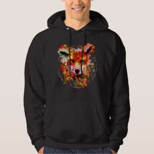 Moletom Flor animal do espírito do Fox da aguarela da vid