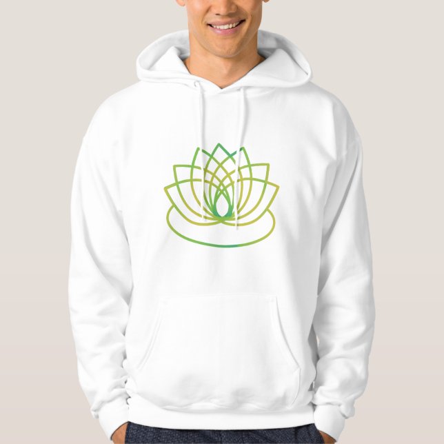 Moletom Flor de Lotus Verde e Amarelo (Frente)