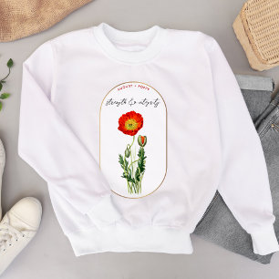 Moletom Flor de Nascimento Mês de Agosto Aniversário Papou