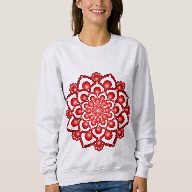 Moletom Flor Red Dot Mandala (Frente)