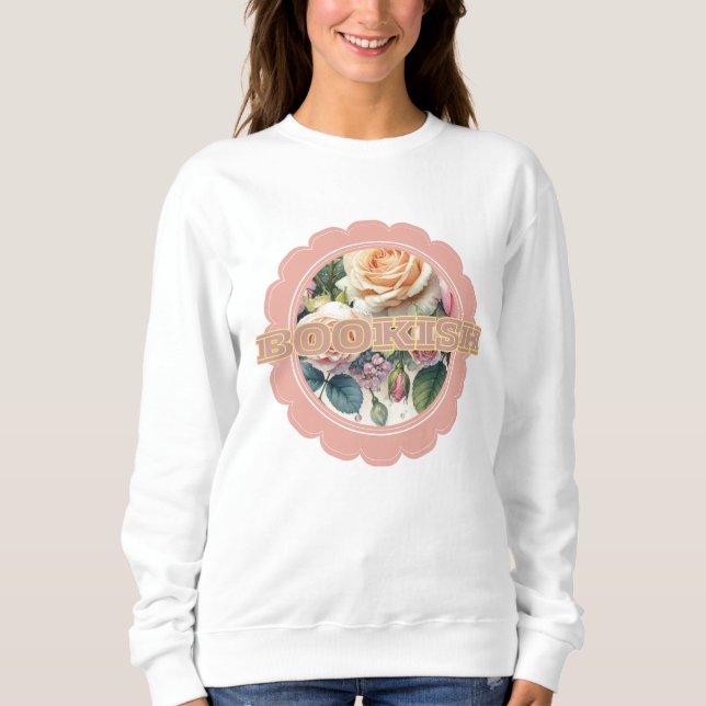 Moletom Florais de folhagem com estilo livresco (Frente)