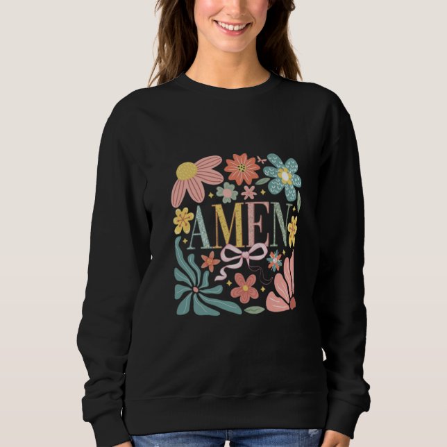 Moletom Floral Amen Art (Frente)