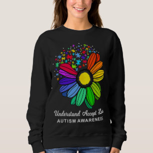 Moletom Floral Autismo Sensibilização Flor Para Mulheres M